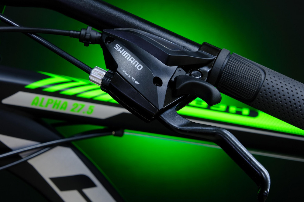 HEAM ALPHA 27,5 Prom Матовый Чёрный/Зелёный рама 17 (на рост 155-173)