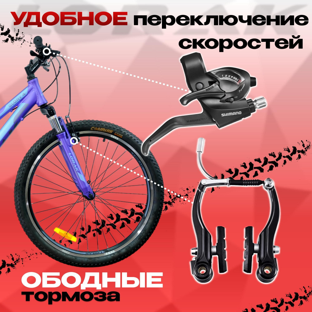 Lorak Glory 4 Матовый Фиолетовый/Голубой рама 17 (на рост 155-173)